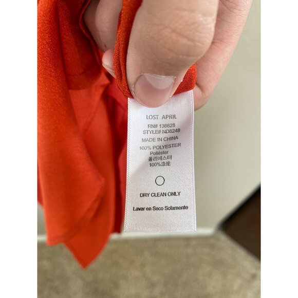 Lost April Womens Sleeveless Rust Dress Small Lightweight Casual Sophisticated - Picture 4 of 7